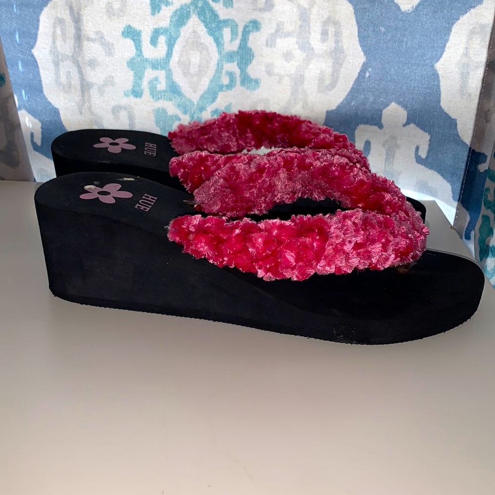 Vintage 90s platform flip flops